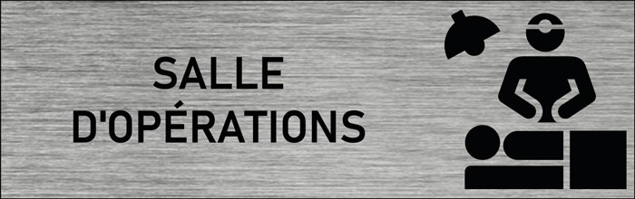 Plaque de porte Salle d'opérations