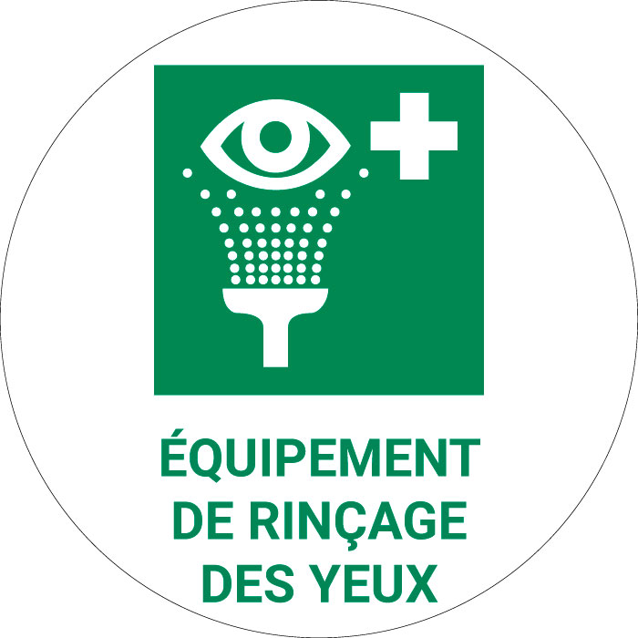 Panneau pictogramme Équipement de rinçage des yeux
