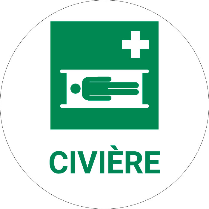 Panneau pictogramme Civière

