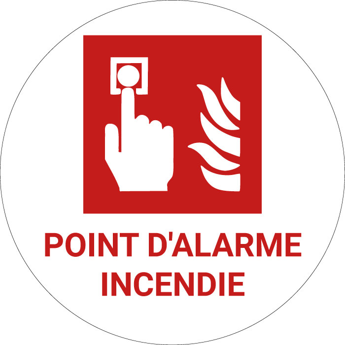 Panneau pictogramme Point d'alarme incendie
