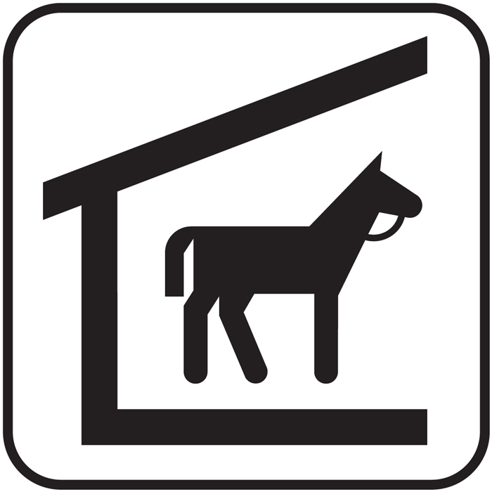 Plaque de porte pictogramme écurie
