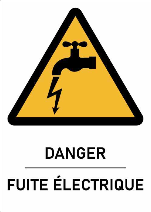 Panneau Fuite électrique format A