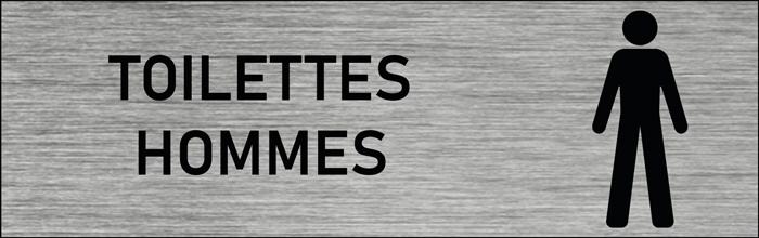 Plaque de porte toilettes hommes