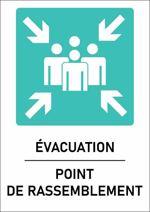 Panneau Point de rassemblement format A vert