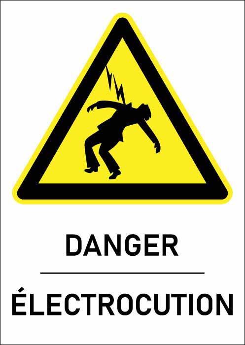 Panneau Danger électrocution format A