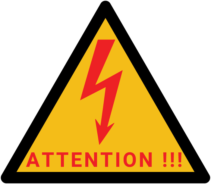 Pictogramme d’avertissement du danger électrique

