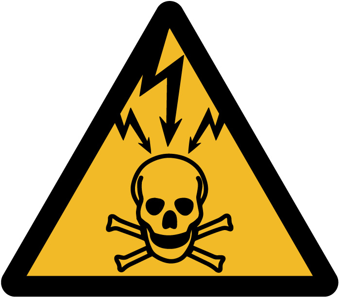 Pictogramme danger de mort électricité
