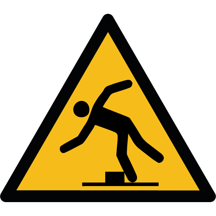  Pictogramme chute de plain-pied – Danger obstacles

