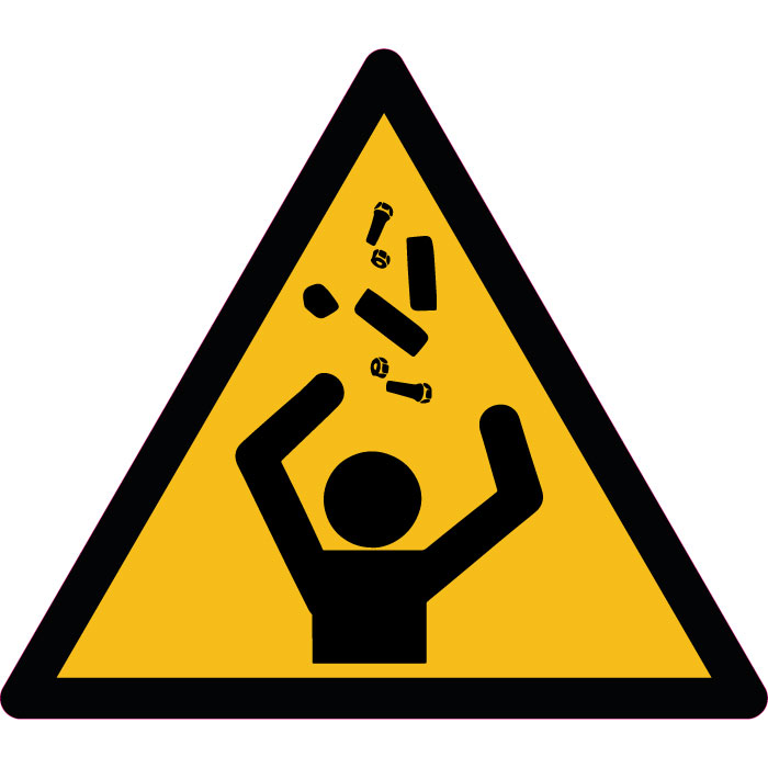Pictogramme chute d'objet divers