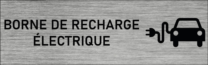 Plaque de porte borne de recharge électrique