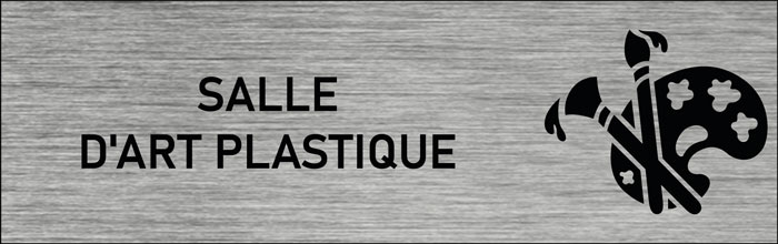Plaque de porte Salle d'art plastique
