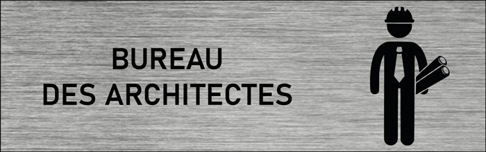 Plaque de porte Bureau des architectes