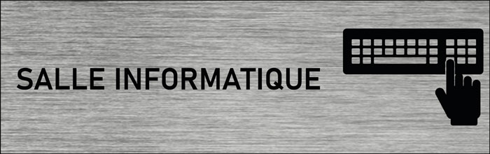 Plaque de porte Salle informatique 2