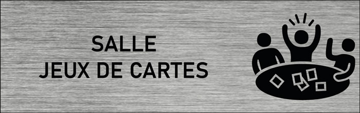 Plaque de porte Salle jeux de cartes