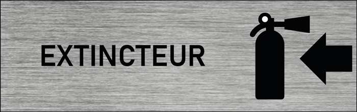 Plaque de porte extincteur