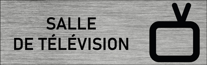 Plaque de porte Salle de télévision