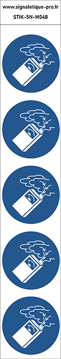 Autocollants Utiliser le détecteur de gaz - M048 norme iso 7010 – par Lot de 5