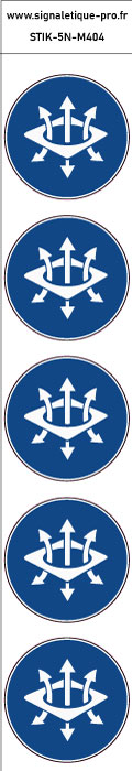 Autocollants  Dispositif de circulation d'air obligatoire - Lot de 5
