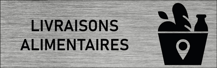 Plaque de porte Livraisons alimentaires