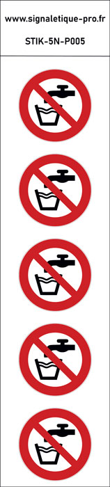 Panneau Eau non potable 5N