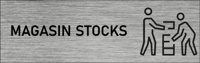 Plaque de porte Magasin Stocks
