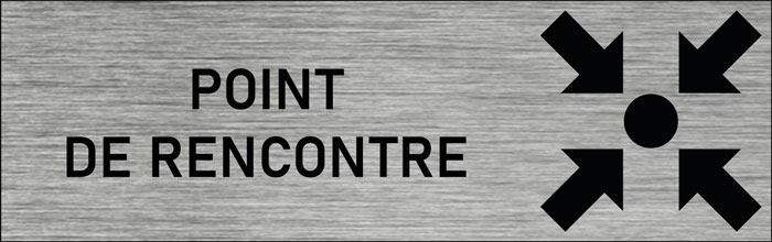 Plaque de porte Point de rencontre