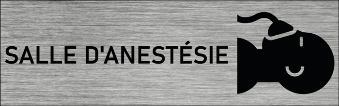 Plaque de porte Salle d'anesthésie