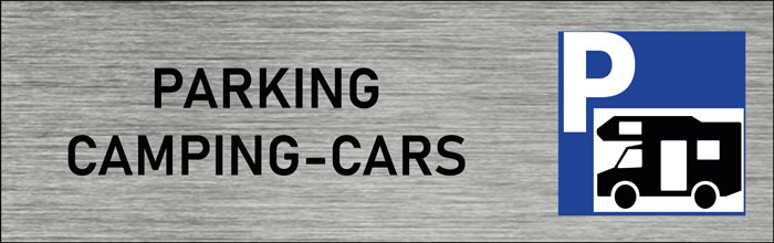 Plaque de porte Parking camping-cars