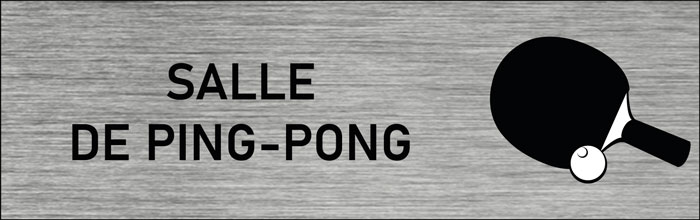 Plaque de porte Salle de ping-pong
