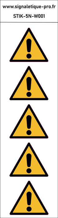 Autocollants Danger général 5N