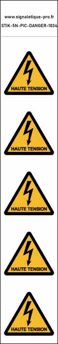 Panneau Autocollants Danger de mort haute tension 2 – 5N