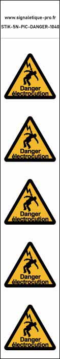 Panneau Autocollants Danger électrocution – 5N