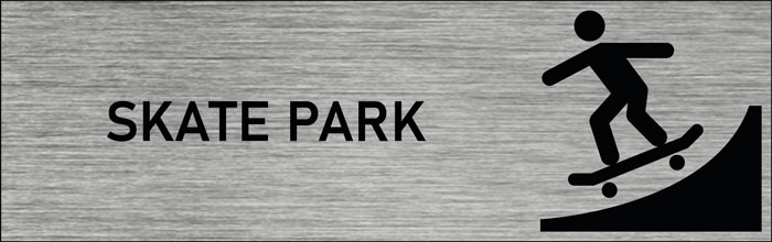 Plaque de porte Skate park