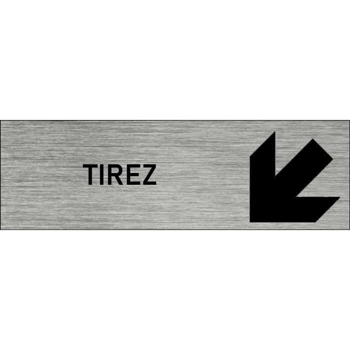 Plaque de porte tirez