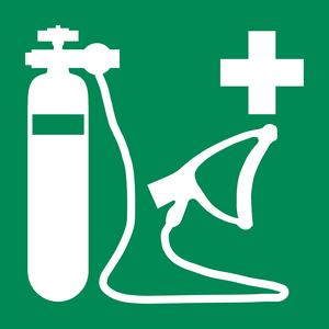 Pictogramme Réanimateur à oxygène ISO 7010 E028