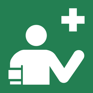 Pictogramme Secouriste ISO 7010 E064