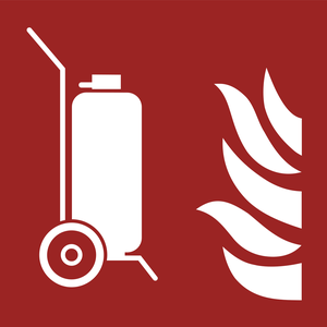 Pictogramme Extincteur sur roues ISO 7010 F009