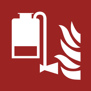 Panneau protection incendie Unité d'application de mousse portable ISO 7010 F010