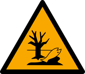 Pictogramme Substance ou mélange pouvant causer un danger environnemental ISO 7010 W072