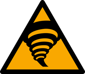 Pictogramme Zone de tornade ISO 7010 W074