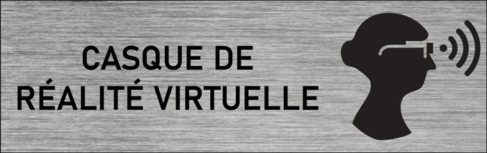 Plaque de porte Casque de réalité virtuelle