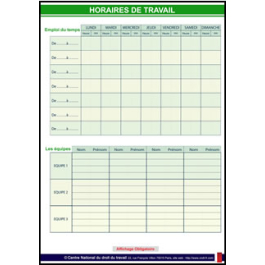 Horaires collectifs de travail