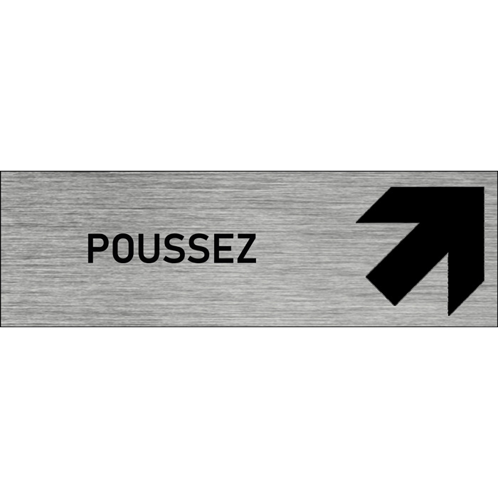 Plaque de porte poussez 2