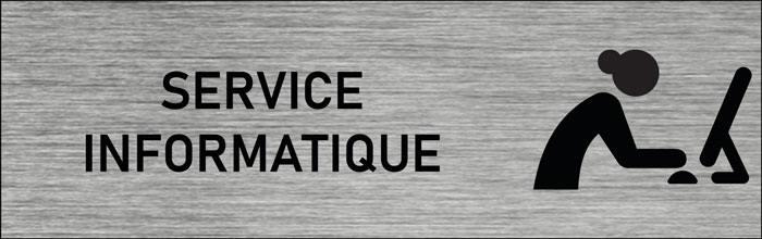 Plaque de porte Service informatique 2