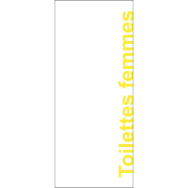 STICKER Toilettes femmes jaune