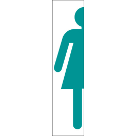 STICKER Toilette femme bleu vert