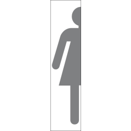 STICKER Toilette femme gris