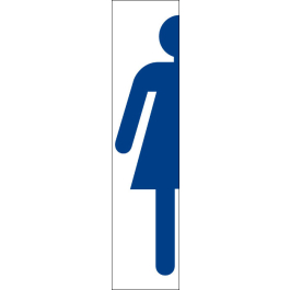 STICKER Toilette femme bleu