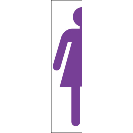 STICKER Toilette femme violet