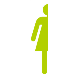 STICKER Toilette femme vert clair